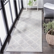 Pemberly Row Polypropylene Light Grey Indoor Outdoor Rug - 2'3
