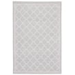 Pemberly Row Polypropylene Light Grey Indoor Outdoor Rug - 4' x 6'
