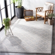 Pemberly Row Polypropylene Light Grey Indoor Outdoor Rug - 6' x 9'
