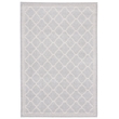 Pemberly Row Polypropylene Light Grey Indoor Outdoor Rug - 6' x 9'