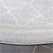 Pemberly Row Polypropylene Light Grey Indoor Outdoor Rug - Round 5'