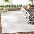 Pemberly Row Polypropylene Light Grey Indoor Outdoor Rug - Square 7'