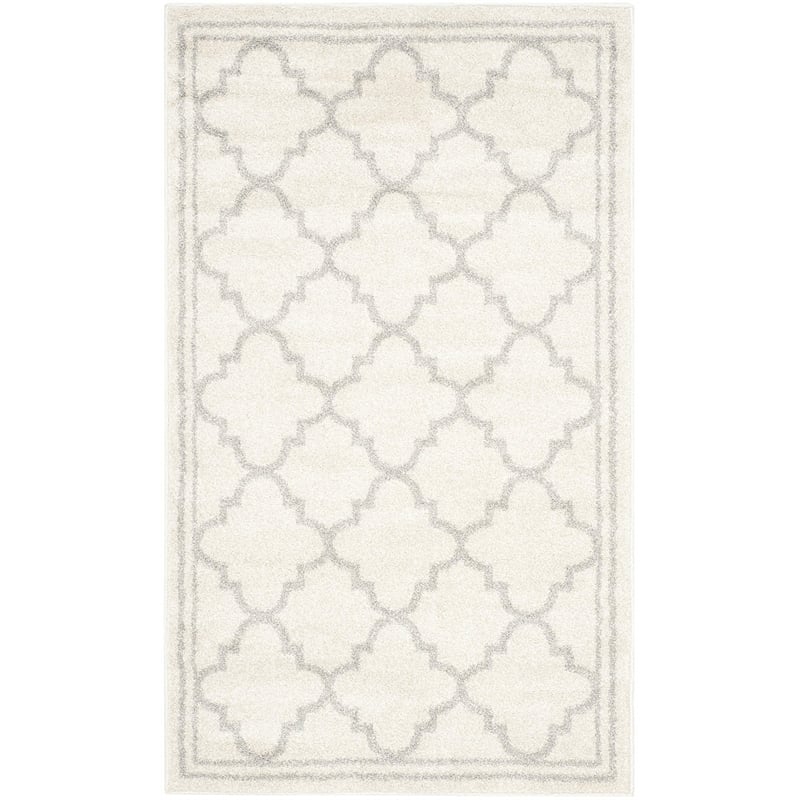 Pemberly Row Polypropylene Beige Indoor Outdoor Rug - 3' x 5'