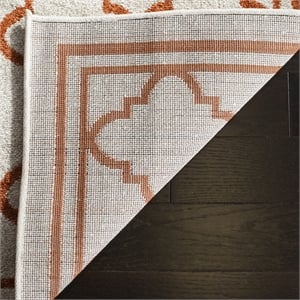 Pemberly Row Polypropylene Beige Indoor Outdoor Rug - 2'6&quot x 4'