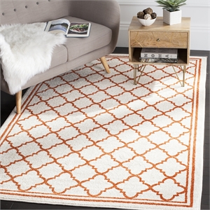Pemberly Row Polypropylene Beige Indoor Outdoor Rug - 3' x 5'