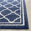 Pemberly Row Polypropylene Navy Indoor Outdoor Rug - 6' x 9'