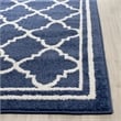 Pemberly Row Polypropylene Navy Indoor Outdoor Rug - 6' x 9'