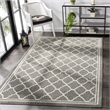 Pemberly Row Polypropylene Dark Grey Indoor Outdoor Rug - Square 5'