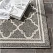 Pemberly Row Polypropylene Dark Grey Indoor Outdoor Rug - Square 7'