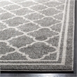 Pemberly Row Polypropylene Dark Grey Indoor Outdoor Rug - Square 7'
