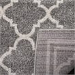 Pemberly Row Polypropylene Dark Grey Indoor Outdoor Rug - Square 7'