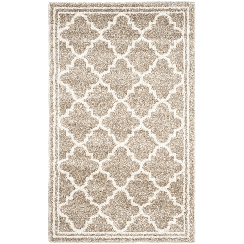 Pemberly Row Polypropylene Wheat Indoor Outdoor Rug - 4' x 6'