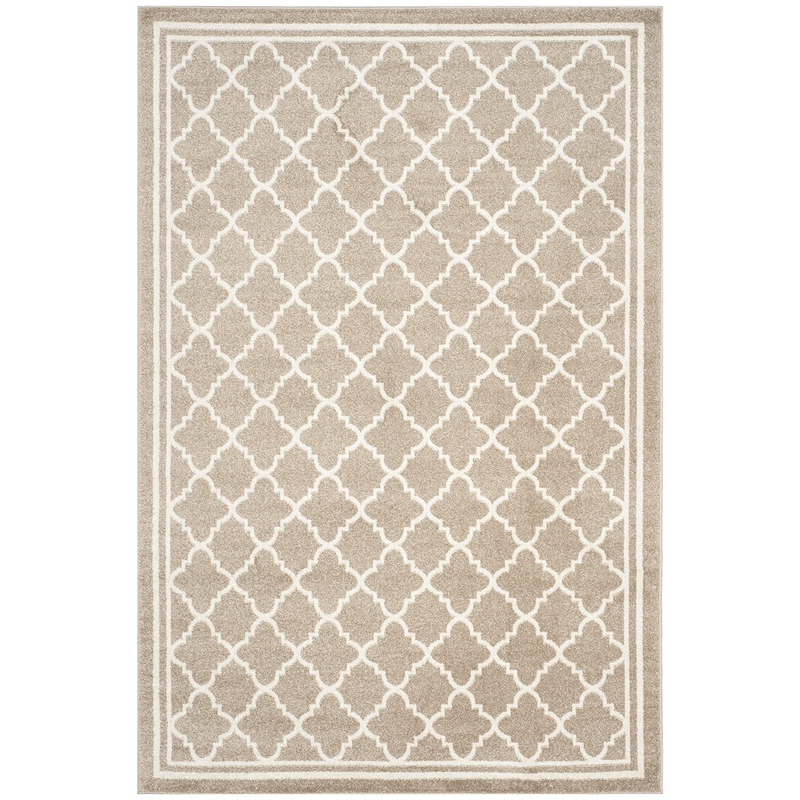 Pemberly Row Polypropylene Wheat Indoor Outdoor Rug - 5' x 8'