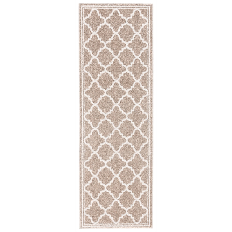 Pemberly Row Polypropylene Wheat Indoor Outdoor Rug - Runner 2'3