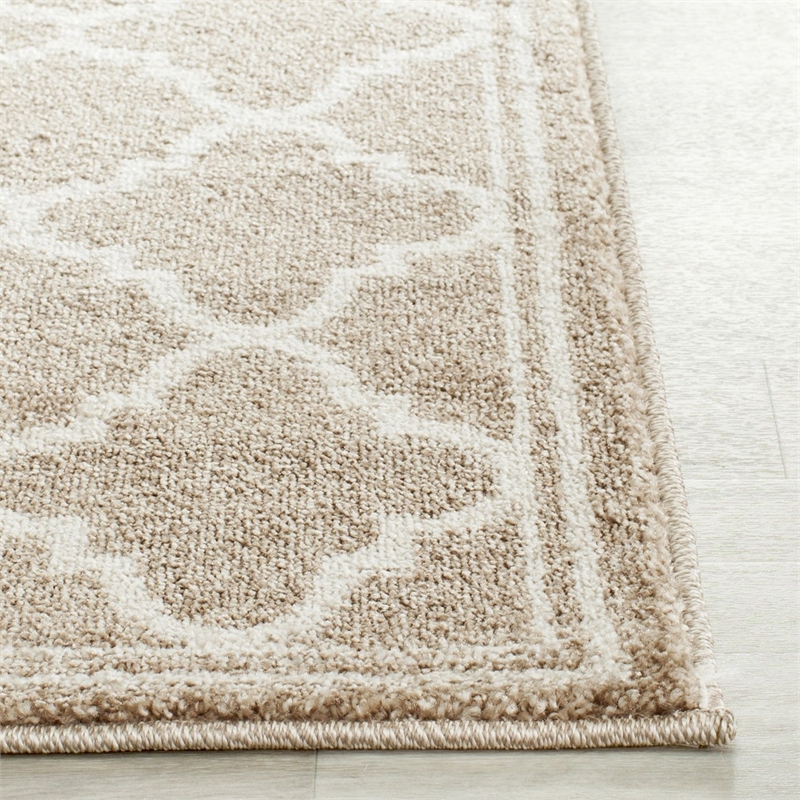 Pemberly Row Polypropylene Wheat Indoor Outdoor Rug - Runner 2'3