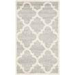 Pemberly Row Polypropylene Light Grey Indoor Outdoor Rug - 3' x 5'