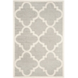 Pemberly Row Polypropylene Light Grey Indoor Outdoor Rug - 6' x 9'