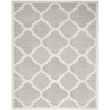 Pemberly Row Polypropylene Light Grey Indoor Outdoor Rug - 10' x 14'