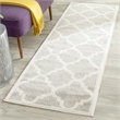 Pemberly Row Polypropylene Light Grey Indoor Outdoor Rug - Runner 2'3