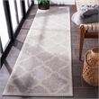 Pemberly Row Polypropylene Light Grey Indoor Outdoor Rug - Runner 2'3