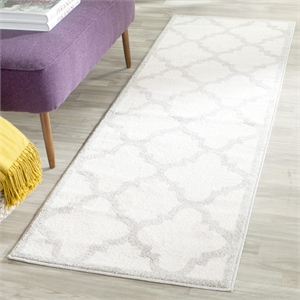Pemberly Row Polypropylene Beige Indoor Outdoor Rug - 2'3&quot x 11'