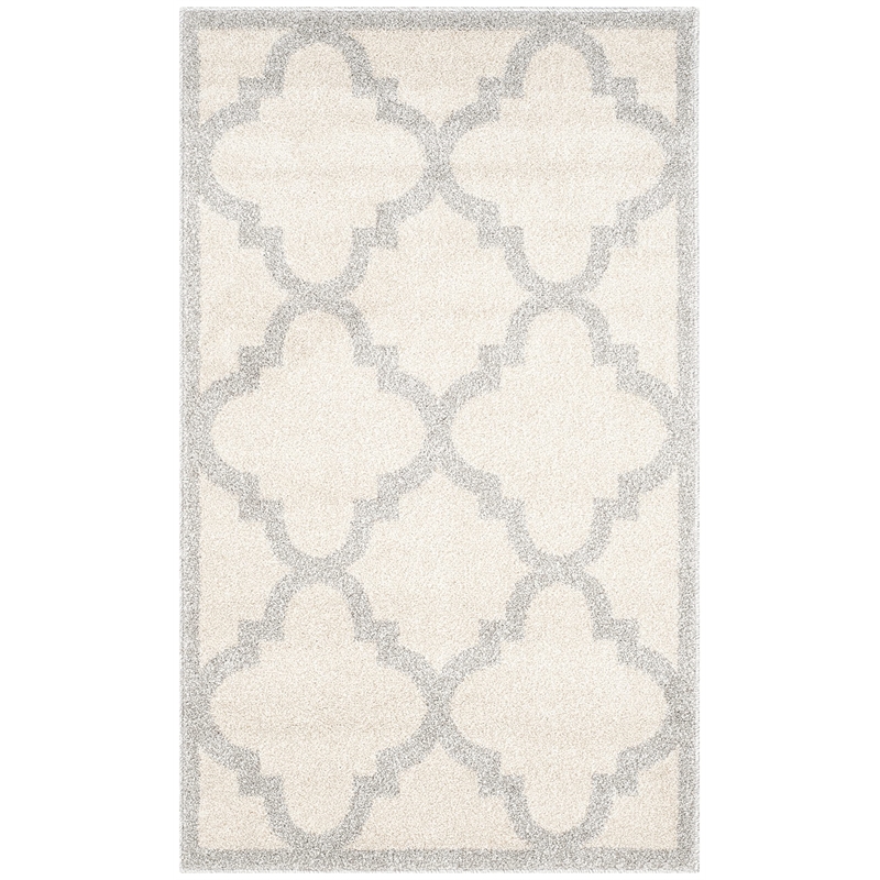 Pemberly Row Polypropylene Beige Indoor Outdoor Rug - 2'6