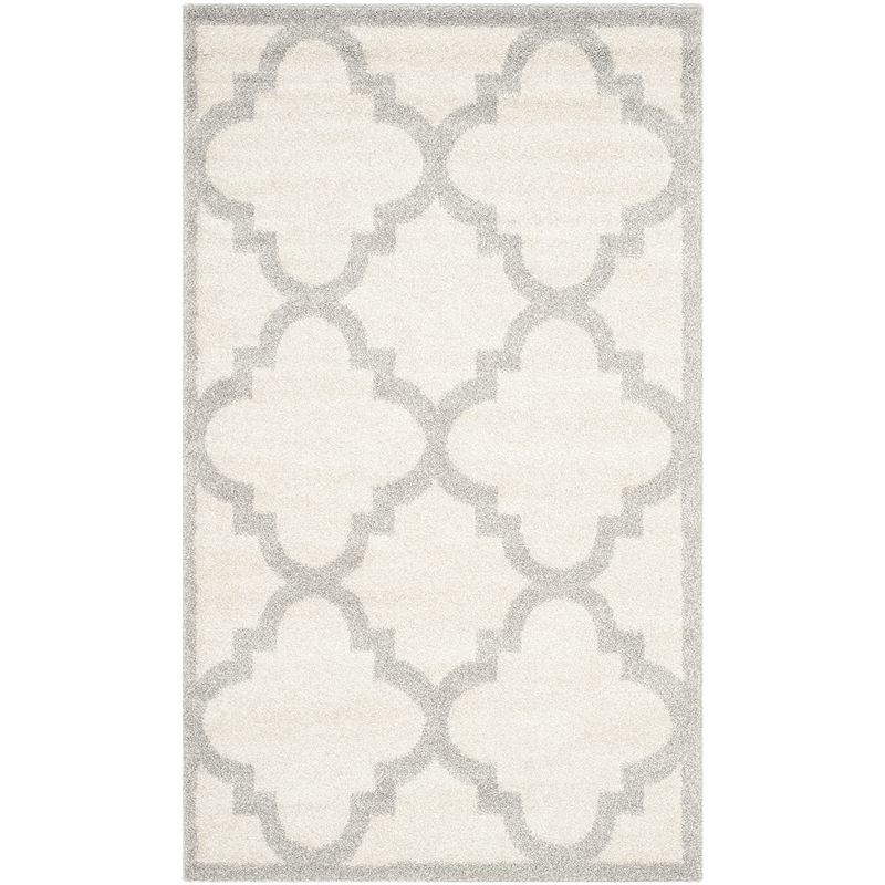 Pemberly Row Polypropylene Beige Indoor Outdoor Rug - 3' x 5'