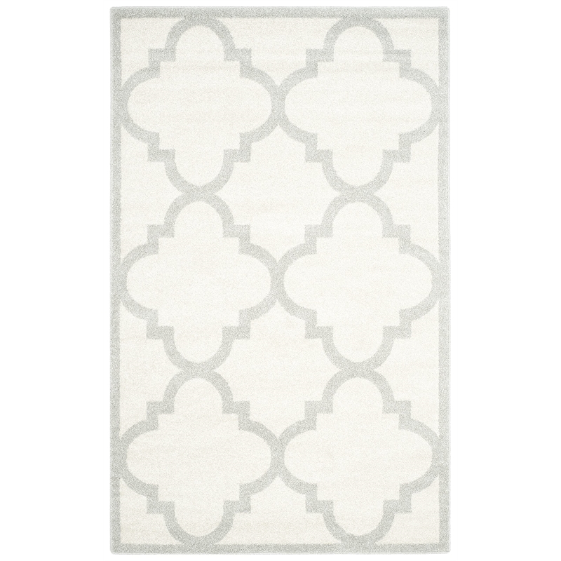 Pemberly Row Polypropylene Beige Indoor Outdoor Rug - 4' x 6'