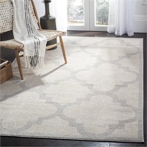 Pemberly Row Polypropylene Beige Indoor Outdoor Rug - 6' x 9'