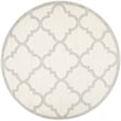 Pemberly Row Polypropylene Beige Indoor Outdoor Rug - Round 5'