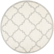 Pemberly Row Polypropylene Beige Indoor Outdoor Rug - Round 7'