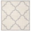 Pemberly Row Polypropylene Beige Indoor Outdoor Rug - Square 5'