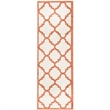 Pemberly Row Polypropylene Beige Indoor Outdoor Rug - 2'3