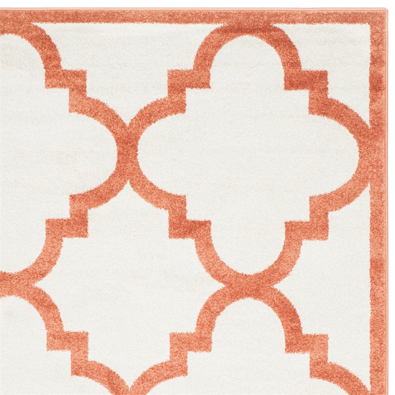 Pemberly Row Polypropylene Beige Indoor Outdoor Rug - 4' x 6'