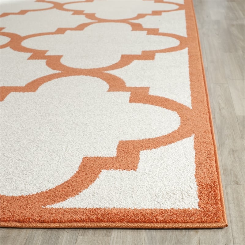 Pemberly Row Polypropylene Beige Indoor Outdoor Rug - Square 7'