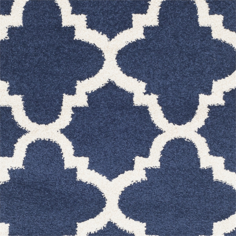 Pemberly Row Polypropylene Navy Indoor Outdoor Rug - 2'3