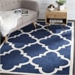 Pemberly Row Polypropylene Navy Indoor Outdoor Rug - Square 7'