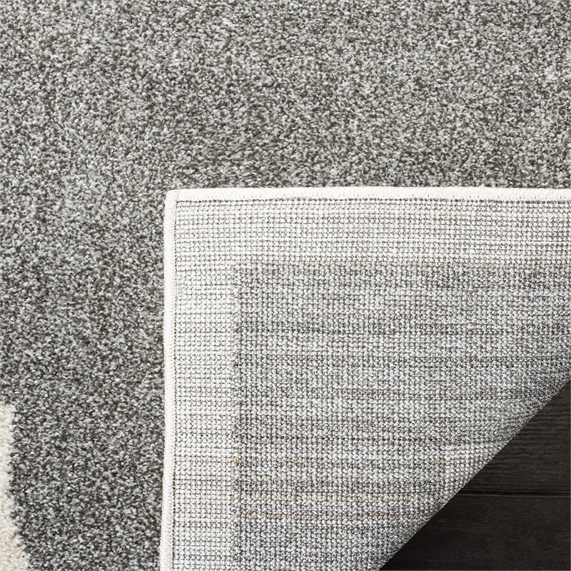 Pemberly Row Polypropylene Dark Grey Indoor Outdoor Rug - 3' x 5'