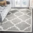 Pemberly Row Polypropylene Dark Grey Indoor Outdoor Rug - 8' x 10'