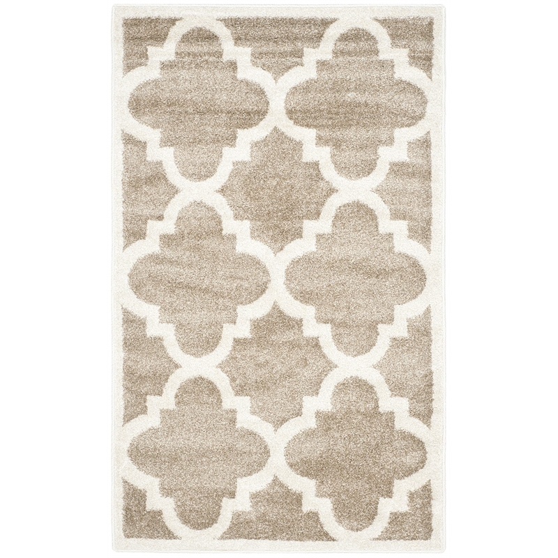 Pemberly Row Polypropylene Wheat Indoor Outdoor Rug - 3' x 5'