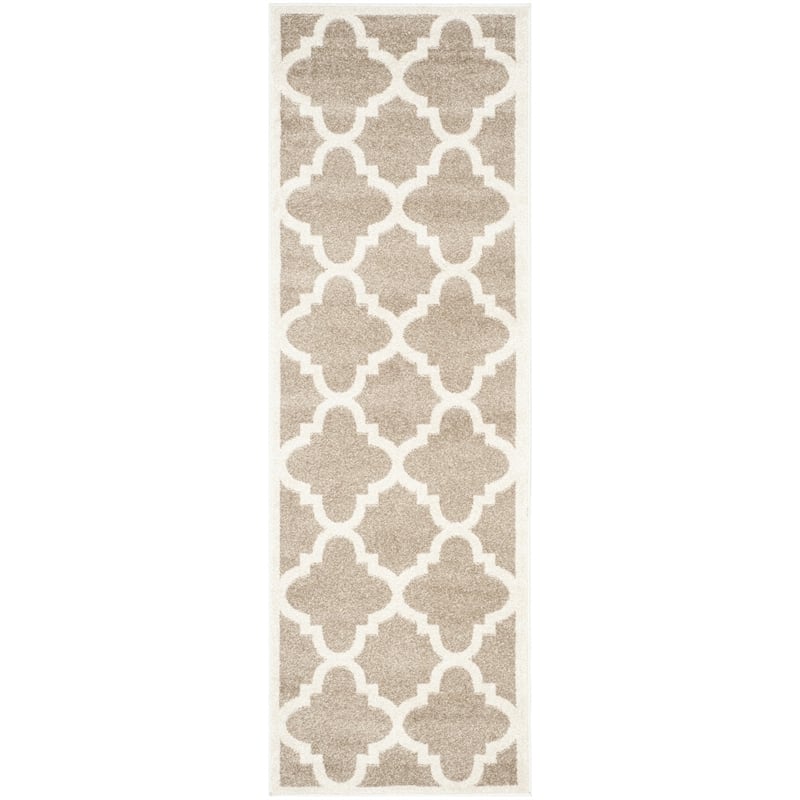 Pemberly Row Polypropylene Wheat Indoor Outdoor Rug - Runner 2'3