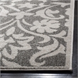Pemberly Row Polypropylene Dark Grey Indoor Outdoor Rug - 6' x 9'