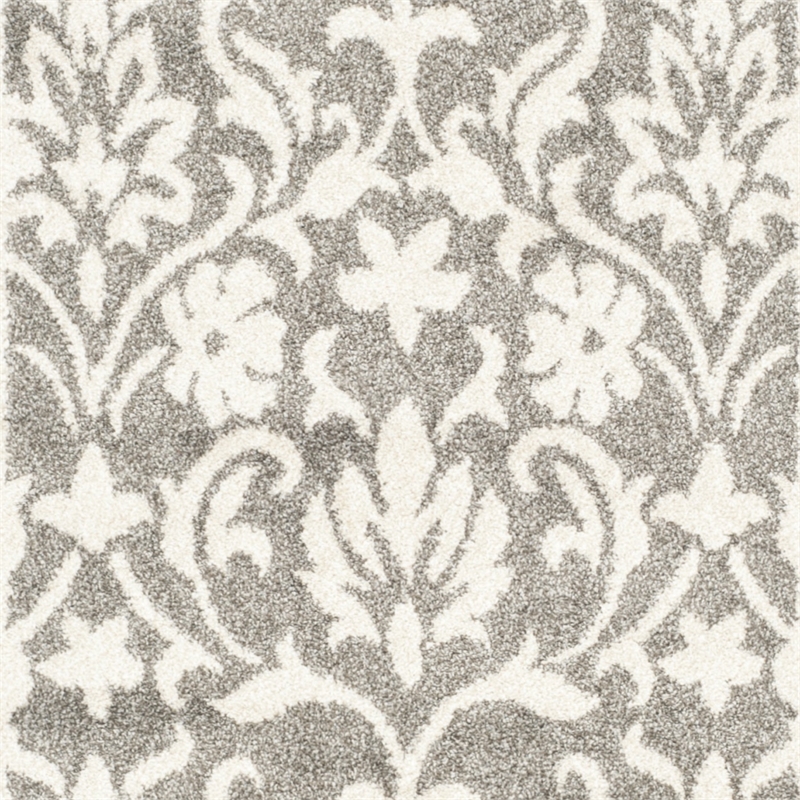 Pemberly Row Polypropylene Dark Grey Indoor Outdoor Rug - Runner 2'3