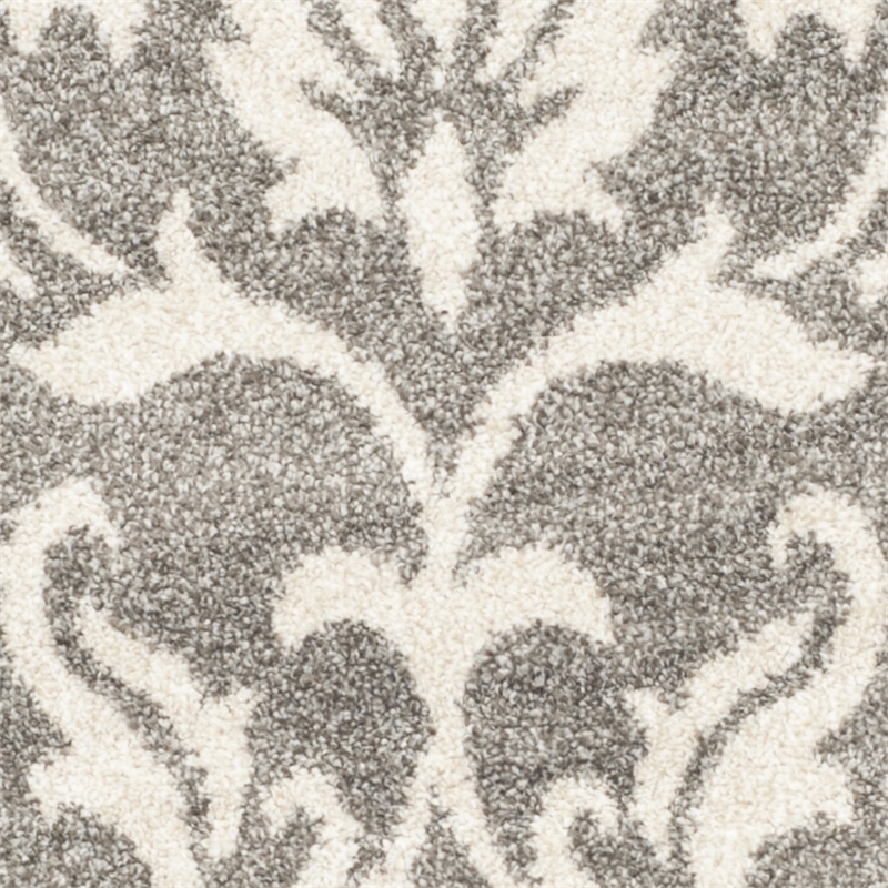 Pemberly Row Polypropylene Dark Grey Indoor Outdoor Rug - Runner 2'6