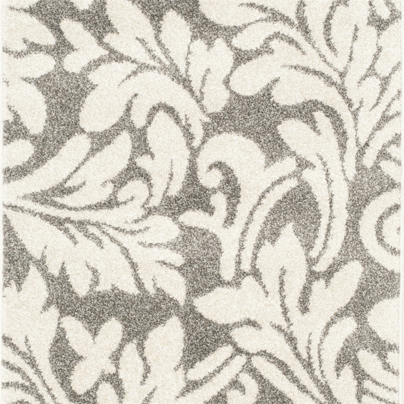 Pemberly Row Polypropylene Dark Grey Indoor Outdoor Rug - Runner 2'3