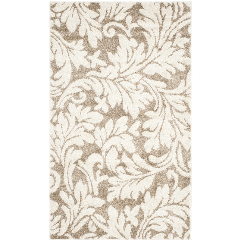 Pemberly Row Polypropylene Wheat Indoor Outdoor Rug - 3' x 5'