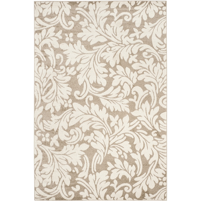 Pemberly Row Polypropylene Wheat Indoor Outdoor Rug - 6' x 9'