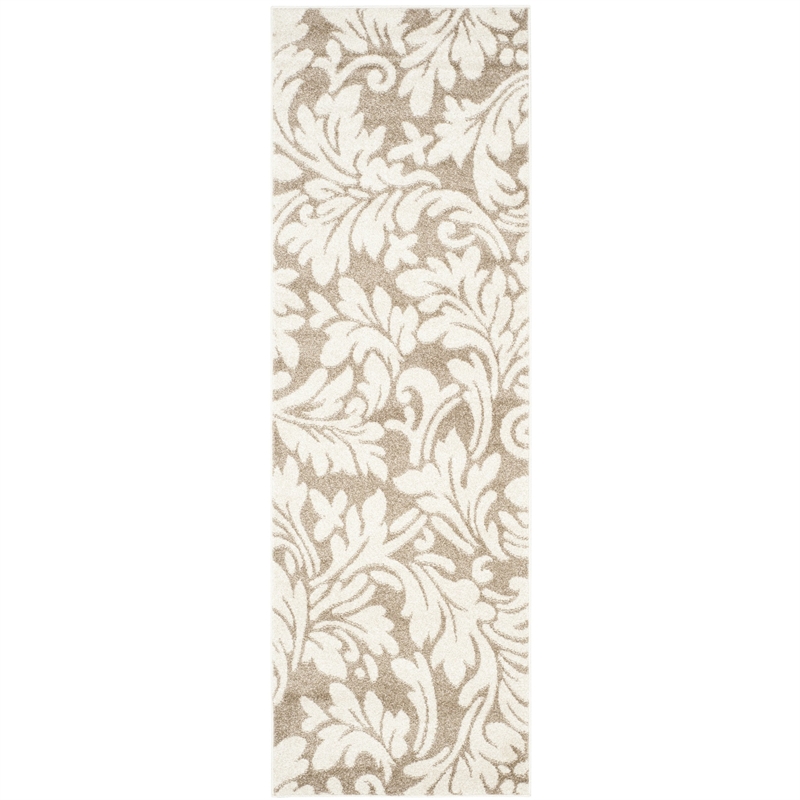 Pemberly Row Polypropylene Wheat Indoor Outdoor Rug - Runner 2'3