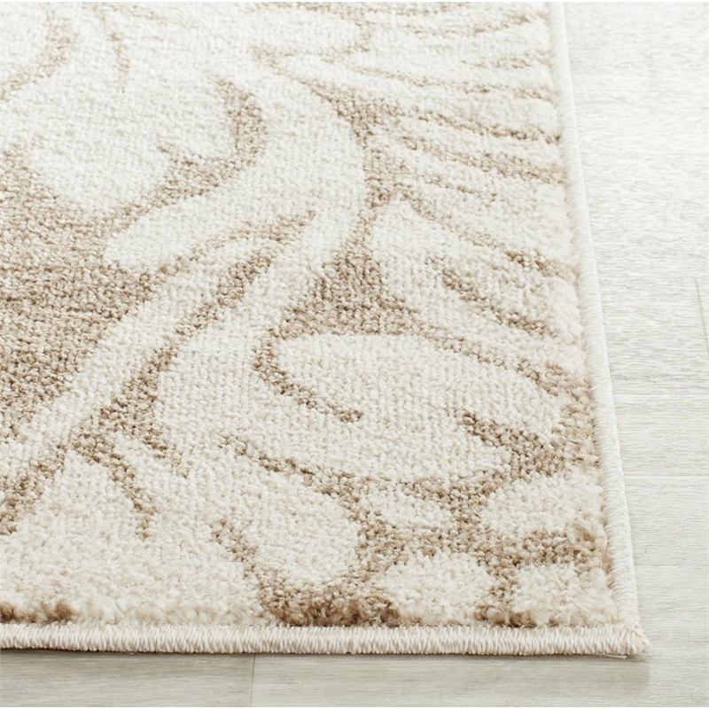 Pemberly Row Polypropylene Wheat Indoor Outdoor Rug - Runner 2'3