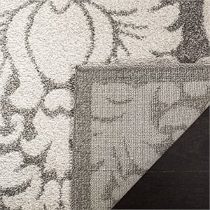 Pemberly Row Polypropylene Dark Grey Indoor Outdoor Rug - 8' x 10'